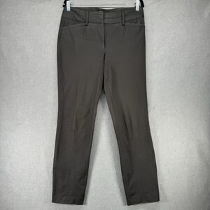 Talbots Pants Womens 6 Gray Newport Chino Straight Career Office Slacks Modern *